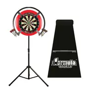 Target Darts OMNI Microband 3 Dart Board, Red Surround, Dart Mat, Stand + Darts