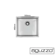 Stainless Steel Kitchen Sink - 500mm Single Bowl - Undermount Topmount