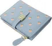 [WRITWAA] Floral Pattern Compact Wallet Decorative Purse Women Small Wallet Portable Bag