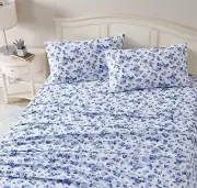 Laura Ashley Home King Flannel Bedding Set for Extra Softness Emelisa King