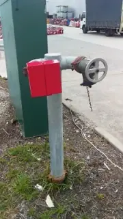 Metal Fire Hydrant Handle Cover With Lockwood Padlock