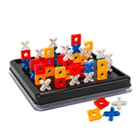 在飛比找PChome24h購物優惠-益智3D立體圈叉井字棋盤OX棋(2-4人桌上遊戲)