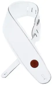 Levy's MSS2-4 Garment Leather Bass Strap - White (5-pack) Bundle