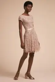 NWT $375.00 Anthropologie BHLDN Exclusive Addison Beaded Dress By Lara Sz. 4