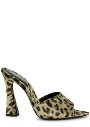 Saint Laurent 105 Leopard-print Velvet Mules - 7 7