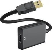 USB to HDMI Adapter, USB 3.0/2.0 to HDMI Audio Video Adapter, HD 1080P Video Graphics Cable, Multiple Monitors Converter, Compatible with Windows XP/7/8/8.1/10/11, for PC, Laptop, Projector, HDTV, TV,