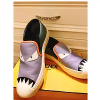 在飛比找蝦皮購物優惠-【FENDI】Monster slip on皮革怪獸厚底鞋