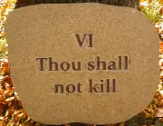 "Thou Shall Not Kill" 6th Commandment Plaque Plastic Mold 13" x 10.5" x 3/4"