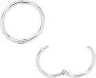 Sterling Silver 8Mm - 18Mm Hinged Hoop Nose Lip Ring Sleeper Earrings - Hand Mad