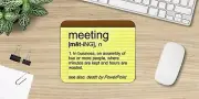 Meeting Definition Mouse Pad 9.5"x8" Non Slip Rubber Bottom Computer Office