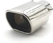 Muffler tip, Universal Car Square Exhaust Muffler Tip Silencer Tail TIP Stainless Steel Exhaust Tail Tube Polishing Surface Car Decoration(Style B)