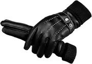 [Generic] Gloves Men Thick Touch Screen Outdoor Riding Leather Motoc Gloves