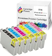 Cartridge Planet 6 Pack (1BK,1C,1M,1Y,1LC,1LM) Compatible Ink for Epson 81N for Epson Artisan 1430 635 725 730 835 837 Stylus Photo 1410 R290 R390 RX590 RX610 RX690 TX700W TX710W TX800FW TX810FW Sty..