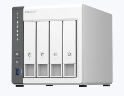 QNAP TS-433-4G ARM 4-core Cortex-A55 2.0GHz processor, 4 GB on board (non-exp...