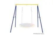 Costway Metal Swing Stand A-Frame Outdoor Hammock Rack Playground Garden Yard Play Center (No Swing Seat)