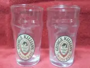 Set of 2 NEW GEORGE KILLIANS IRISH RED tasting GLASSES 3 1/2" TALL PREMIUM LAGER