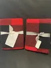 NEW Pottery Barn Set of 2 Bryce Buffalo Check Standard Pillow Shams Red & Black
