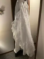 David’s Bridal Wedding Dress Size 20W White With Train Plus Sized Woman’s Vail