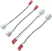 4Pcs Speaker Wire Harness Replacement for 2004-2021 Nissan Altima Titan Frontier Versa Xterra Pathfinder Speaker Connector, 2006-2018 Infiniti M35 Q40 G25 QX70 Car Door Speaker Adapter Plug White