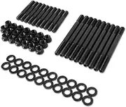 DNA MOTORING Front 12-Point Cylinder Head Studs Compatible With Windsor Small Block 4.7L 289 1963-1968/Windsor Small Block 5.0L 302 1968-2001, 190,000 PSI Tensile Strength, LEPOW-110