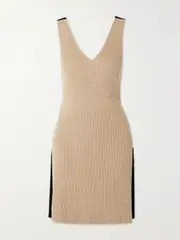 [LOEWE] LOEWE - Backless Ribbed Wool Tunic - Beige - large large Neutrals