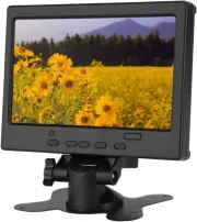 7 Inch Computer Monitor with 1024x600 Display, Mini HD MI Monitor Support HD MI