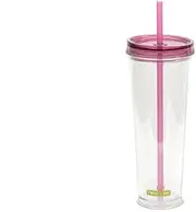 Neoflam Rever Double-Walled Hydration Cup with Straw 700ml Pink