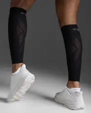 X Compression Calf Sleeves, 2XU, M, Black/Black, Unisex