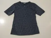 COLUMBIA Womens Nocturnal Spacedye Blue Short Sleeve Woven Shirt NWT Medium M