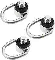 ECSiNG 3Pcs 1/4 D-Ring Screws Replacement Hinged Holder Camera Fixing Screw Stainless Steel Shoulder Strap Eyebolt Hand Screws Connection Adapter