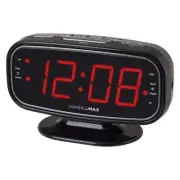 HX-153CR PLL AM/FM Radio Alarm Clock, 1.8" LED Display, Bluetooth, Auto Time ...