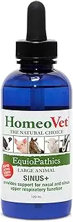HomeoVet Equine Sinus + 150 mL - Horse Upper Respiratory Tract Relief Support for Nasal and Sinus Tract Health, use for a Runny Nose, Watery Eyes, Sneezing and Congestion. Natural Horse Nasal Relief