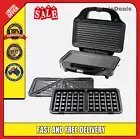 Healthy Choice Sandwich Press w/ 3 Interchangeable Plates Incl Toasties & Waffle