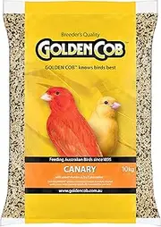 Golden Cob Canary Seed Mix 10kg – Premium, Breeder's Quality Bird Feed with Added Vitamins & Iodine – Mix of 5 or More Nutritious Millets and Seeds – Bird Food Made in Australia for Canaries