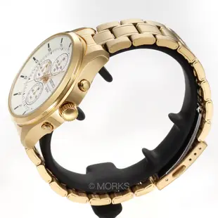 現貨 可自取 SEIKO SKS544P1 精工錶 手錶 43mm 三眼計時 白面盤 金色鋼錶帶 男錶女錶