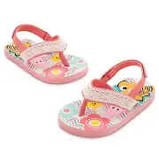 DISNEY STORE FINDING NEMO FLIP FLOPS BABY GIRL PINK ADJUSTABLE HEEL STRAP NWT