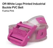 Off-White Virgil Abloh Transparent and Fuschia Rubber Industrial Belt