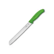 Victorinox Serrated Edge Bread Knife 21cm Green 6.8636.21L4B