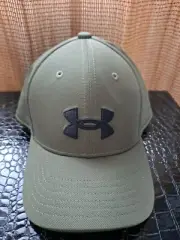 Under Armour A-Flex Green Youth Boys Stretch Fit Cap Embroidered Logo Sporty
