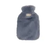 Hot Water Bottle with Soft Cover - Classic Hot Water Bag for Pain Relief, Neck and Shoulders, Feet Warmer, Menstrual Cramps, Hot and Cold ,dark grey
