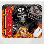 Chiefs Football Skull Quote Computer Non Slip Custom Mouse Pad