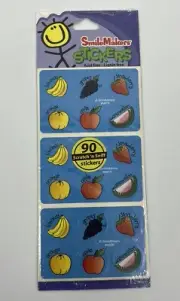 SmileMakers Scratch and Sniff Stickers Fruit Lot of 90 New Sealed