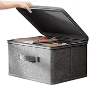 Storage Bin with Lock,Organiser Box Lockable for Clothes | Snacks Food Chest Protective Stackable for Sweaters Jeans Pants