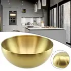 New Practical Metal Salad Bowl Utensils Food Container Kitchen Tableware