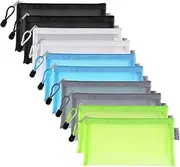 10 Pcs Mesh Zipper Pouch with Zipper Mesh Cosmetics Bag Nylon Mesh Cosmetic Bag, Zipper File Bags for Office Supplies, for travel Mesh Pouches, Zipper Small Mesh Bags, Zipper Nylon Pencil Case (Multi)