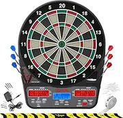 Viper 850 Electronic Dartboard, Ultra Bright Triple Score Display, 50 Games With 470 Scoring Variations, Regulation Size Target-Tested-Tough Segments Made From High Grade Nylon, Includes 6 Darts,Black