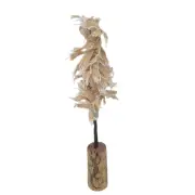 Handmade Primitive Red Newt Wine Cork Beige Christmas Tree 7" x 1" NEW (B1)