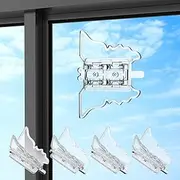 Roetelo Child Proof Sliding Door Lock,Sliding Glass Window Safety Lock for Patio Door,Sliding Wardrobe Door,Closet Door,No Drilling Required - 4 Packs, CLLO-03