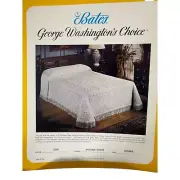 Bates George Washingtons Choice Antique White Double Size Bedspread 2000 S.F. 10