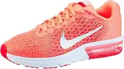 [Nike] Kid's Air Max Sequent 2 GS, Lava Glow / Metallic Silver, Youth Size 5